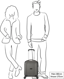 Decent Handbagage Koffer / Trolley / Reiskoffer - 42 Cm - 24 Liter - ABS - Maxi Air - Grijs -Reisopslagwinkel 973x1200 4