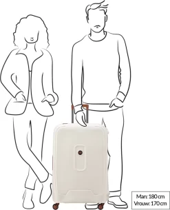 Delsey Harde Koffer / Trolley / Reiskoffer - Moncey - 76 Cm (large) - Wit -Reisopslagwinkel 973x1200 9