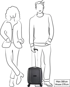 Decent Handbagage Koffer / Trolley / Reiskoffer - 42 Cm - 24 Liter - ABS - Maxi Air - Grijs -Reisopslagwinkel 975x1200 4