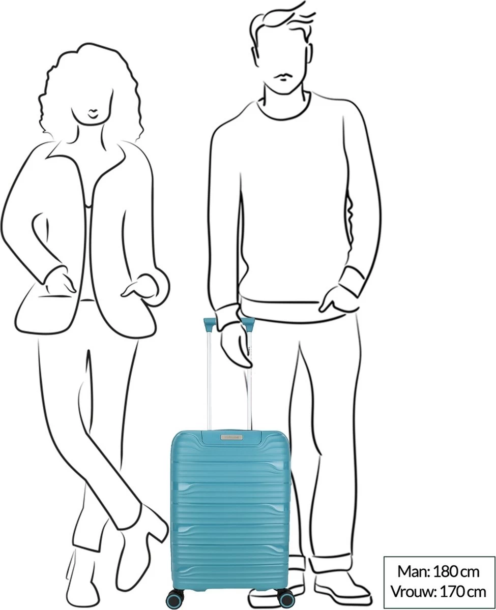 Decent EXPLORER PP Handbagage Trolley 55 Cm - 38 Liter - Pink 13 Decent EXPLORER PP Handbagage Trolley 55 Cm - 38 Liter - Pink - Afbeelding 13