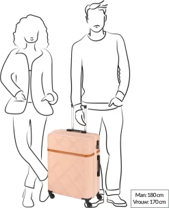 Princess Traveller Whistler - Reiskoffer - Roze - Medium - 66cm -Reisopslagwinkel 976x1200 4